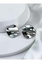 Asymmetric Pattern Silver Earrings