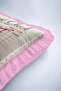 Written Typographic Fringed Pillowcase - Retro Cafe Bohemian Powder Cream Pink Tassel Throw Pillow Cover - 8