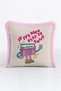 Retro Music Cassette Pop Art Fringed Pillowcase - Fun Teen Room Pink Tassel Throw Pillow Cover - 2