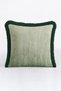 Velvet Green Luxury Fringed Pillowcase - Elegant Bohemian Khaki Gray Black Tassel Throw Pillow Cover - 2