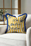 Summer Marine Striped La Dolce Vita Fringed Pillowcase - Navy Blue Tassel Throw Pillow Cover - 2