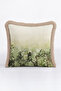 Botanical Garden View Elegant Fringed Pillowcase - Nature Green Cream Mink Tassel Throw Pillow Cover - 6