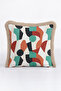 Abstract Geometric Artistic Fringed Pillowcase - Mid Century Tile Mink Tassel Throw Pillow Cover - 2