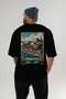 Porto Portugal Black Oversize Country City Back Printed Unisex T-Shirt 100% Cotton Premium - 5