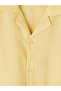 Southblue Yellow Resort Collar Men's Textured Shirt - 6