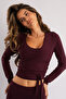 Seamless Sportswear Fabric Tied Bolero - 8