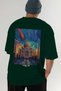 Taj Mahal India Green Oversize Country City Back Printed Unisex T-Shirt 100% Cotton Premium - 7
