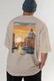 Venice Italy 3 Beige Oversize Country City Back Printed Unisex T-Shirt 100% Cotton Premium - 6