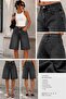 Women's High Waist Jeans Denim Bermuda Shorts Relaxed Fit Above Knee Summer Shorts - 4