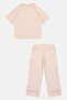 Lounge By Toddlers Girl 2 Pieces Embroidered Logo Top And Pants Pyjama Set, Multicolor - 3
