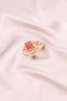 Women 5 Packs MTL With Red And Green Stone Rings, Gold