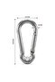 4Pcs 5.3 Inches Galvanized Steel Carabiner Clips, Silver, Spring Snap Hook for Dog Leash, Hammock, Aerial Yoga, Gym Pulldown Attachment, Exercise Machine, Heavy Duty - 3