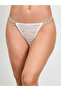 White Lace Non Padded Bra And Thong Lingerie Set - 4
