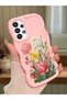 Samsung Galaxy A33 5g Compatible Case Camera Protector Pink Silicone Couple Phone Case Floral Pattern