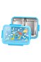 - 3-Compartment Stainless Steel Lunch Box - Dinosaur