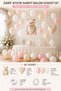 Teddy Bear Bohemian Pendant Balloon Concept Set 15-Piece Pink Cream White Balloon Heart Foil Ribbon Birthday Baby Shower Party Decoration Set