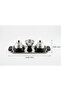 Luhpar Wave Textured Aluminum Serving Set - Rectangular Tray with Domed Cloches & Pedestal Bowl - 50×20 cm - 4