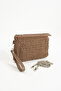 Mink Knitwear Woven Clutch Portfolio Women's Bag with Wrist Strap - 2