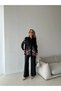 Women's Shirt with Stone Embroidery on Shoulders and Sleeves, Standard Pants Size Suit - 8