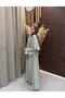 Elin Cloak Detailed Brooched 3-Piece Set |   Green - 6