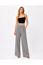 Women's Double-Breasted Waist Detailed Buttoned Wide-Leg Trousers Style Sweatpants