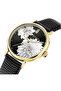 Stainless Steel Quartz Womens Watch with Leather Strap - 2