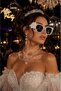 Luxury Custom Design Crystal Stone Pearl Bride Bridal Fun Glasses Flower Fancy after Party Glasses Bachelor Party - 3