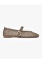 Women's Buckle-Strapped Braided Ballerinas Vison - 2