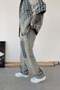 Antique Blue Storm Wash Baggy Fit Pants - 3