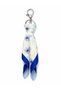 Choose Your Style Blue Eye Patterned Silver Keychain Scarf Charm