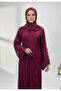 Dantil Burgundy Abaya with Nida inner lining-846 - 3