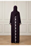 Modern Scalloped Abaya-882 - 4