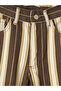 Lcw Jeans Yellow Slim Fit Striped Women's Jean Trousers - 6