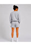 Hüppy Printed Women's Oversize Sweatshirt with Shorts Tracksuit Set - 2