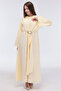 Bolerosu Buckle Decorated Glossy Dress - 4