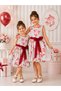 Girl's Dress with Stone Detail, Lining, Removable Pin Brooch, Bow Detail, Birthday, Special Occasion - 3