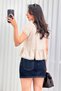Women's Ruffle Tie V-Neck Summer Blouse Short Sleeve Flounce Loose Chic Casual Blouse - 2