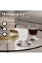 Marble Coasters Set of 4, White & Oceanic Star Drink Coasters, Office Desk Accessories - 5