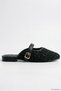 Black Slippers with Plaid Pattern 205 - 2