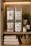 Set of 4 Square Transparent Bathroom Organizer Storage Containers |   Cotton Organizer with Lid |   Makeup Cotton, Dental Floss, Cotton Swabs, and Cotton Storage Box - 3