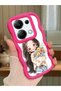 Redmi Note 13 Pro 4g Compatible Case Camera Protector Red Silicone Couple Phone Case Girl Pattern