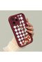 iPhone 11 Pro Max Compatible Case Camera Protector Burgundy Silicone Couple Phone Case Floral Pattern - 3