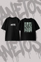 Ariana Grande_114 Design Back Printed Cotton Black Oversize T-Shirt