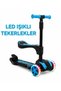 Children's Scooter with Seat, 3 Wheels, Foldable, Led Lighted, Adjustable, Blue +3 Years - 2