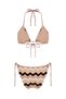 Multicolored Knitwear Triangle Bikini Set - 6