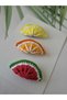 Fruity Set Hairless Baby Hairpin 3-Piece Mixed Set Handmade Knitted Organic Baby Hair Accessories - 3
