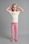 100% Cotton Patterned 2-Piece Short Sleeve Pajama Set for Baby Girl I1005A526Au