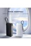 بنك طاقة PB-C20 بسعة 20000 مللي أمبير وشحن سريع 22.5 واط مع كابل USB-C مدمج وشاشة LED
