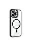 iPhone 14 Pro Max Case with Camera Stand, Magsafe Supported, Transparent Back, Silicone Brsa - 3