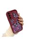 Samsung Galaxy A36 5g Compatible Case Camera Protector Burgundy Silicone Couple Phone Case Butterfly Pattern - 3